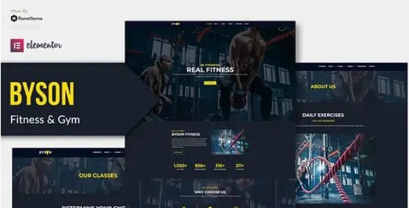 Byson – Fitness & Gym Elementor Template Kit