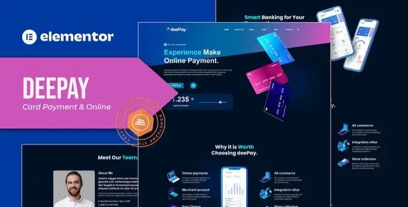 DeePay – Card Payment & Online Banking Elementor Template Kit