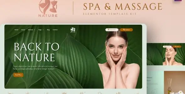 Nature – Spa & Massage Elementor Template Kit